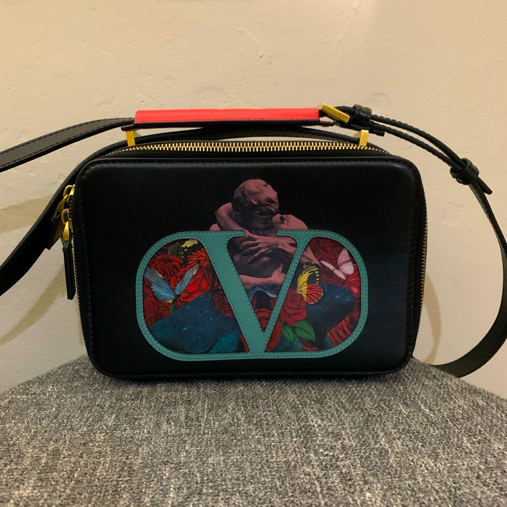 Valentino VSling U Print Calfskin Crossbody Bag Super Rare